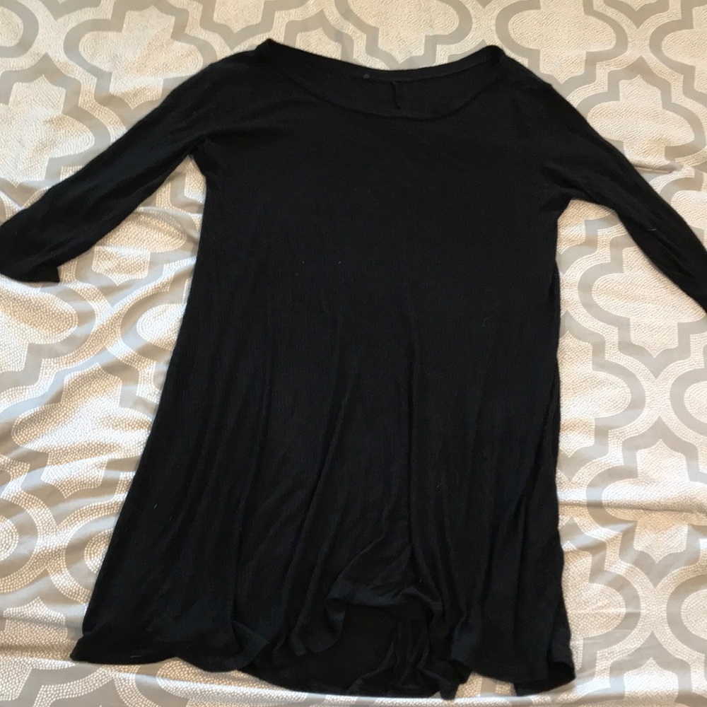 flowy short black dress